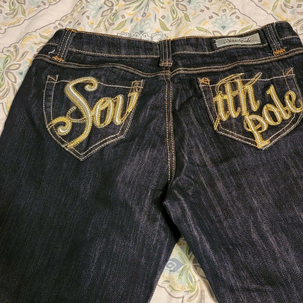 Southpole Bermuda Jean Shorts Size 11 Embroidered
